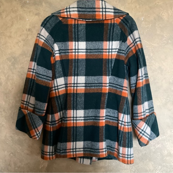 Vintage 60s Talk Abouts Wool Blend Insulated Plaid Peacoat - Picture 4 of 7